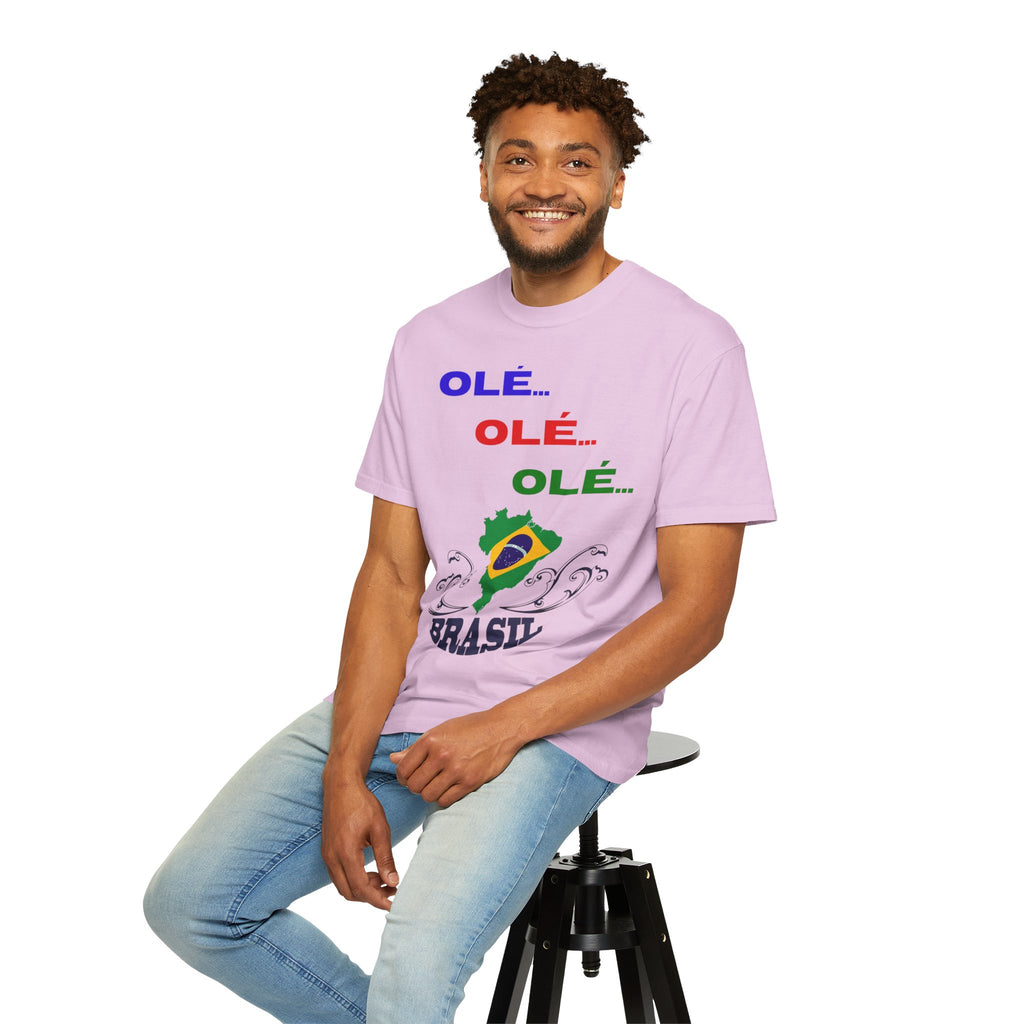Brazil Olé World Cup 2026 T-Shirt — Brazil Flag Map Soccer Fan Tee