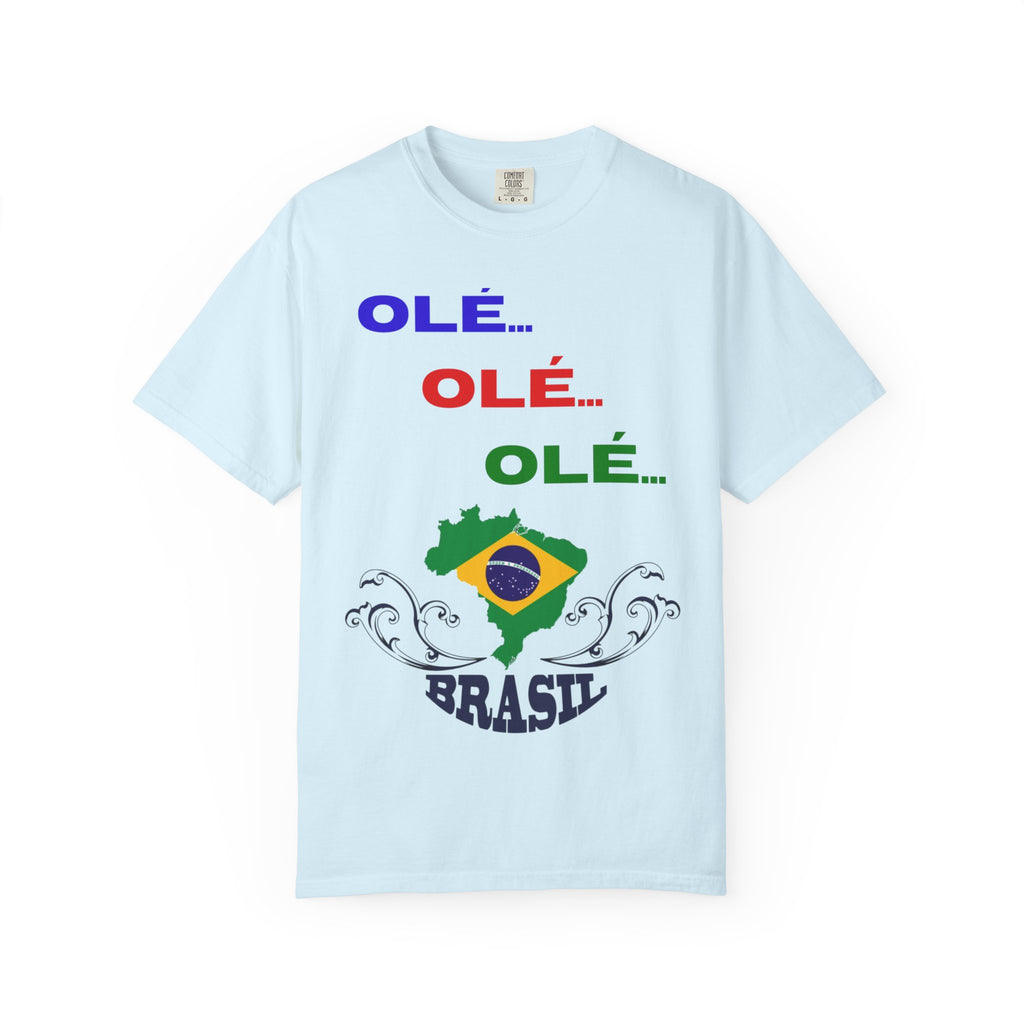 Brazil Olé World Cup 2026 T-Shirt — Brazil Flag Map Soccer Fan Tee