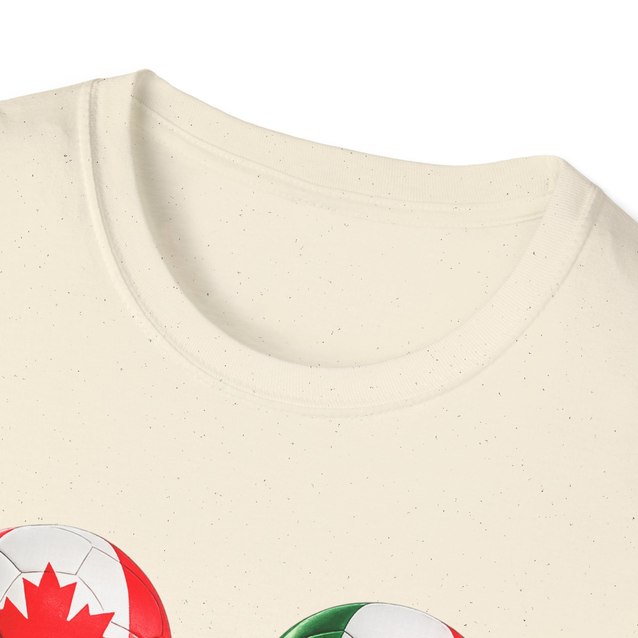 World Cup Trio Soccer Ball T-Shirt — USA Canada Mexico Flags