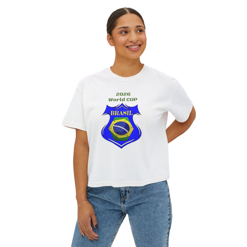 Brazil World Cup 2026 Crest Women's Boxy Tee