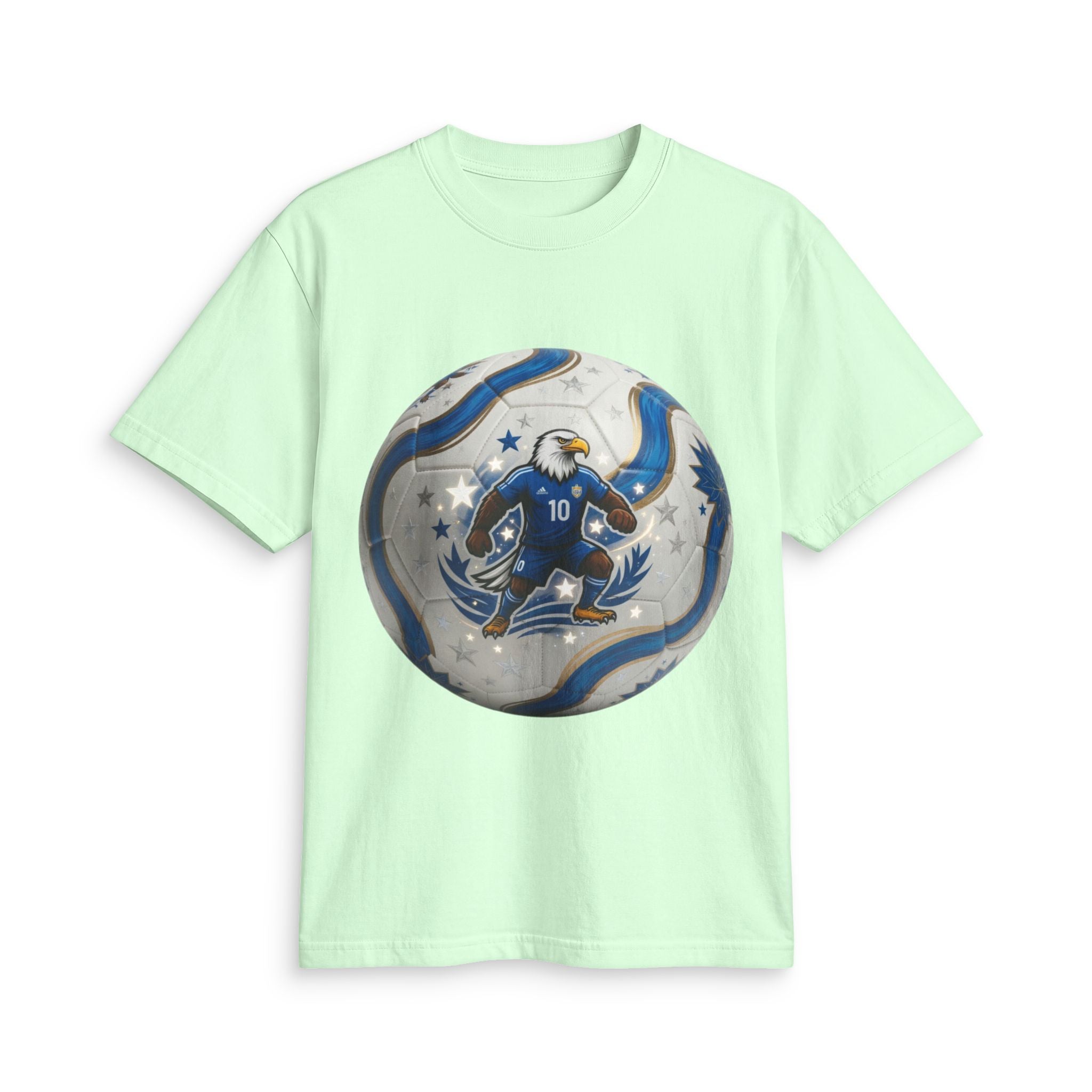 Soccer Eagle Graphic T-Shirt — Blue Team Player Design