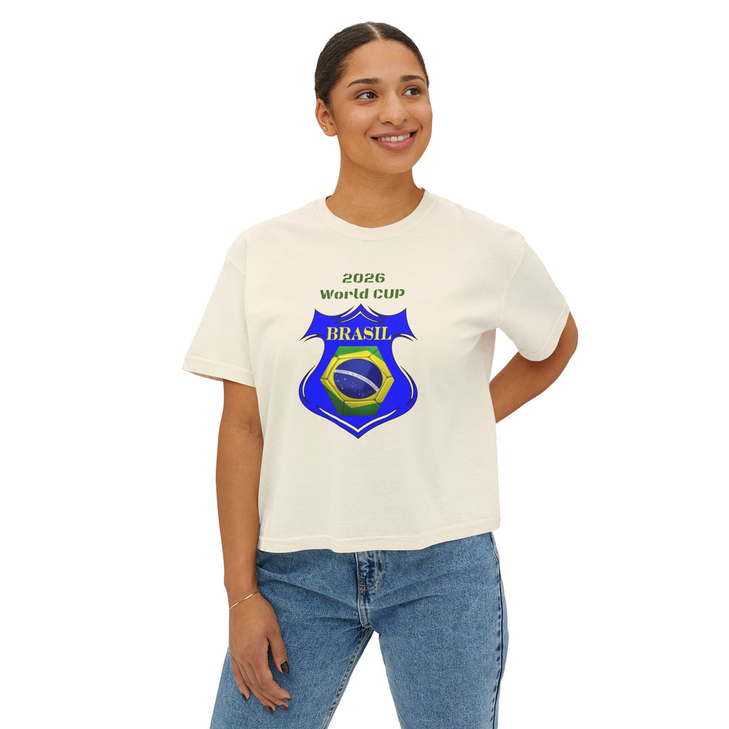 Brazil World Cup 2026 Crest Women's Boxy Tee