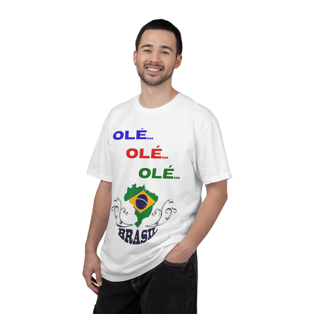 Brazil Olé World Cup 2026 T-Shirt — Brazil Flag Map Soccer Fan Tee