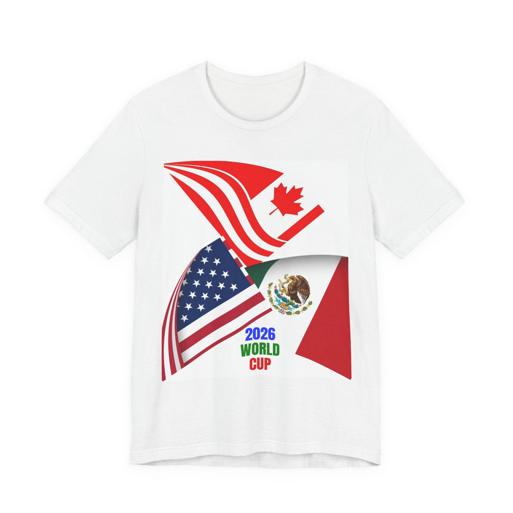 2026 World Cup USA Canada Mexico 3-Flags Tee