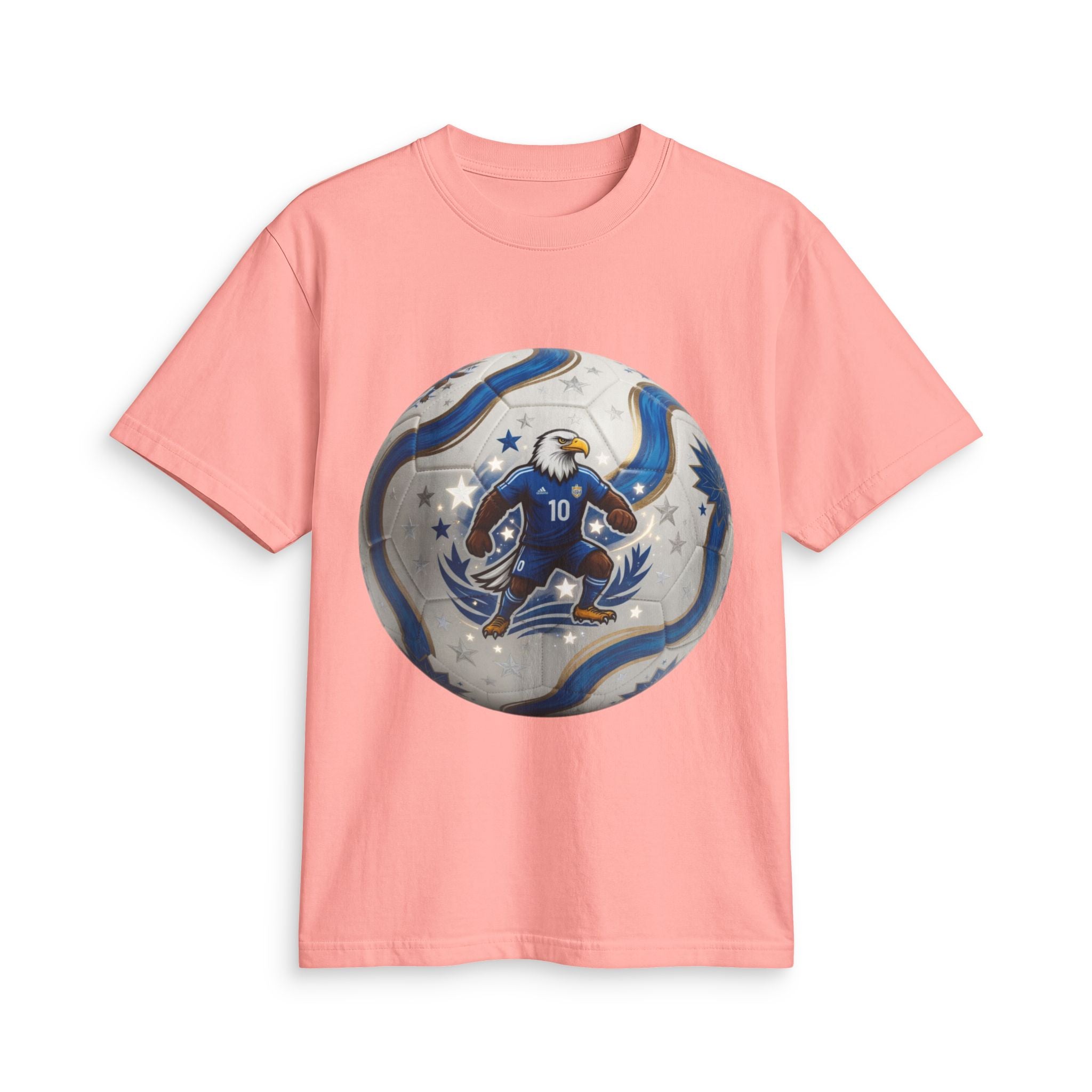 Soccer Eagle Graphic T-Shirt — Blue Team Player Design