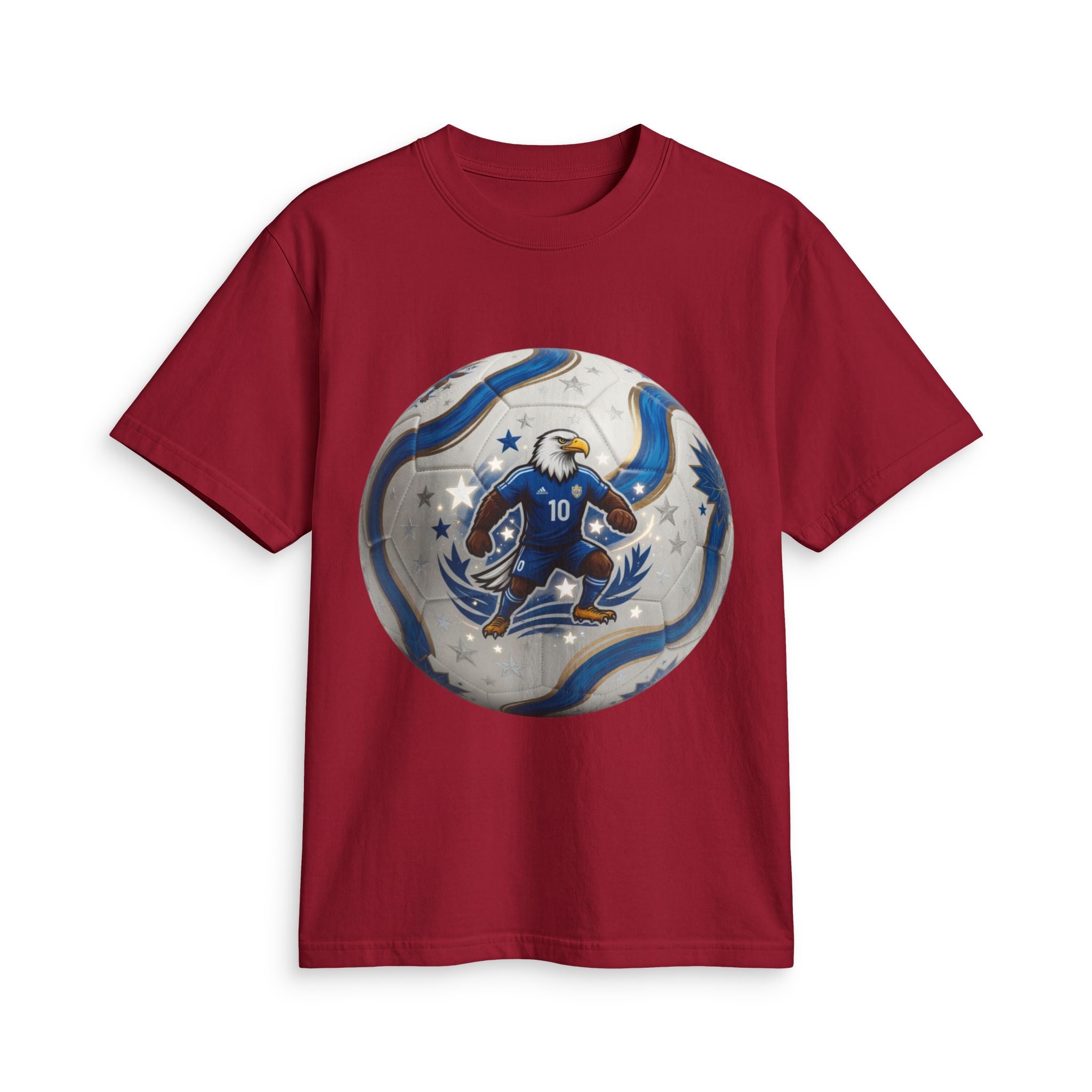Soccer Eagle Graphic T-Shirt — Blue Team Player Design