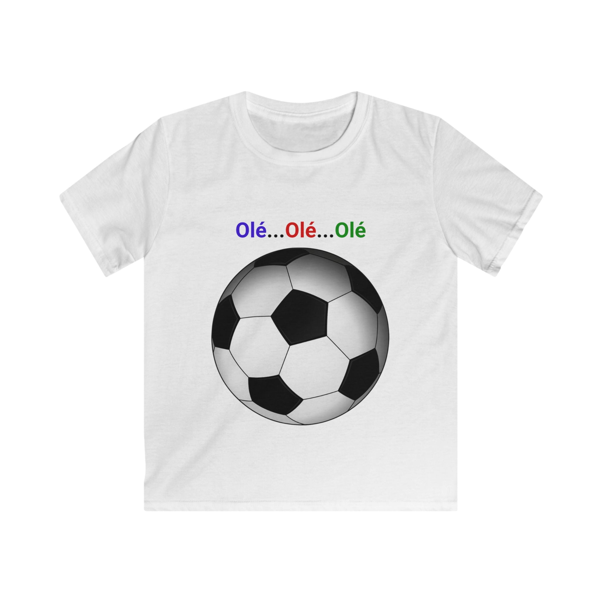 Kids Soccer T‑Shirt - Olé Olé Olé Soccer Ball Tee