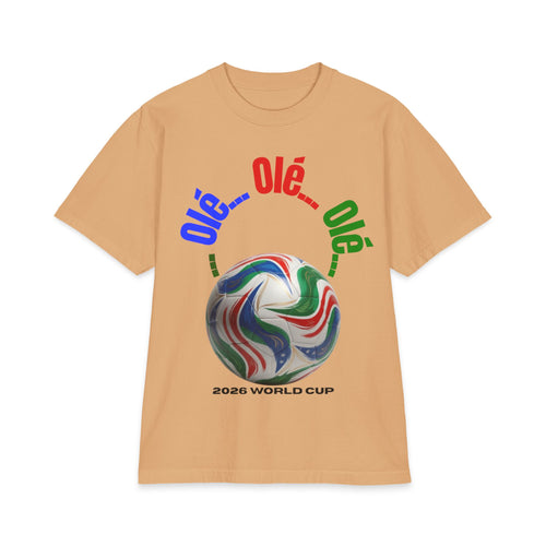 2026 World Cup Soccer T-Shirt — "Olé Olé" Colorful Football Design