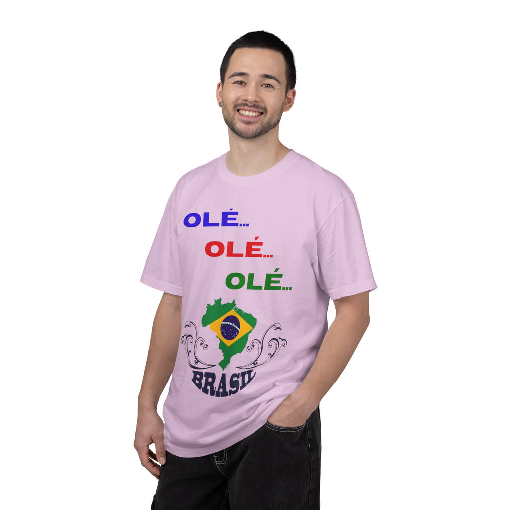 Brazil Olé World Cup 2026 T-Shirt — Brazil Flag Map Soccer Fan Tee