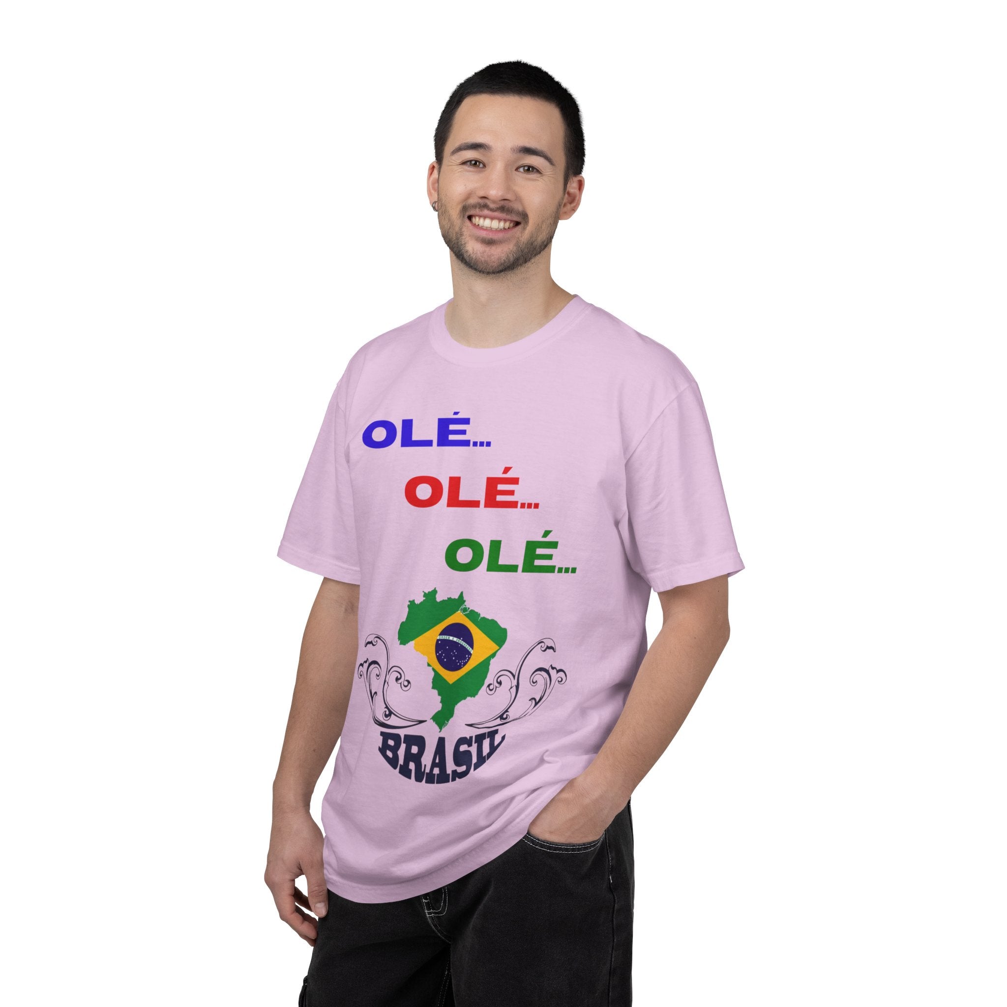 Brazil Olé World Cup 2026 T-Shirt — Brazil Flag Map Soccer Fan Tee