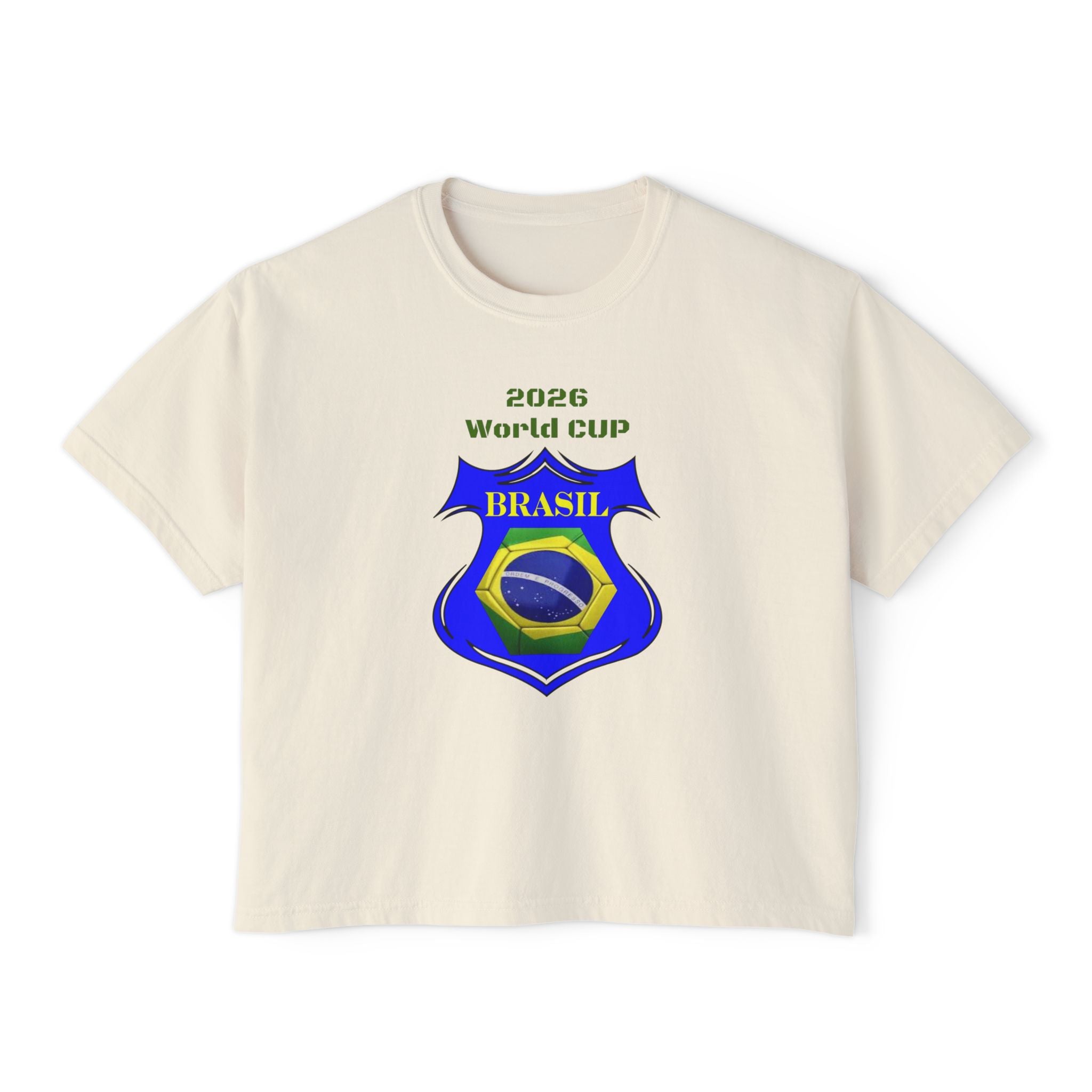Brazil World Cup 2026 Crest Women's Boxy Tee