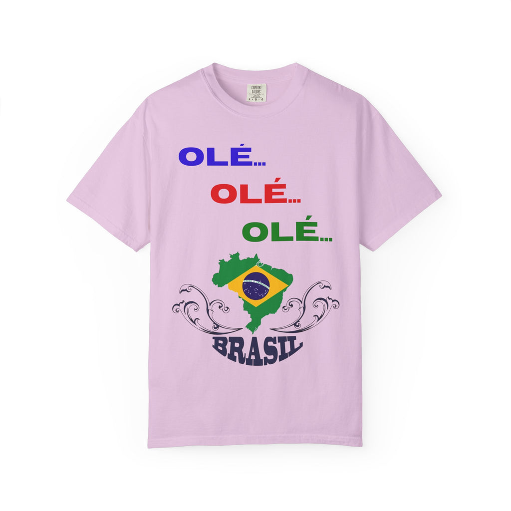Brazil Olé World Cup 2026 T-Shirt — Brazil Flag Map Soccer Fan Tee