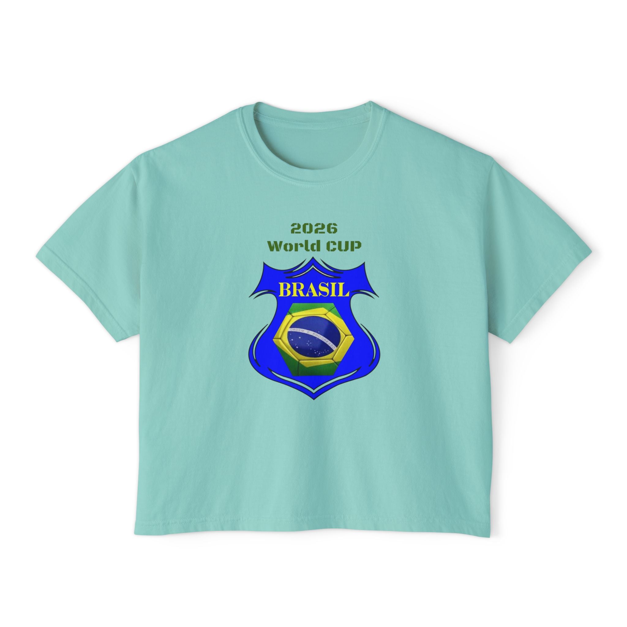 Brazil World Cup 2026 Crest Women's Boxy Tee