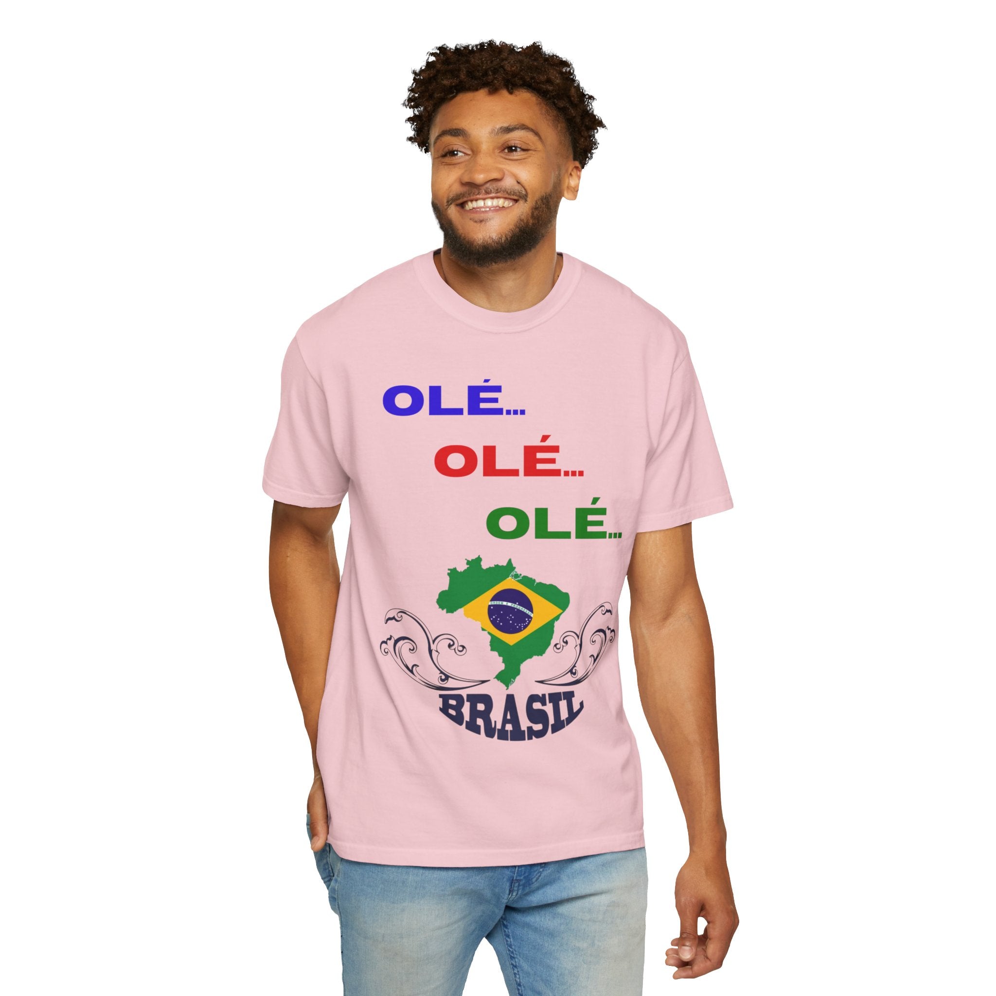Brazil Olé World Cup 2026 T-Shirt — Brazil Flag Map Soccer Fan Tee