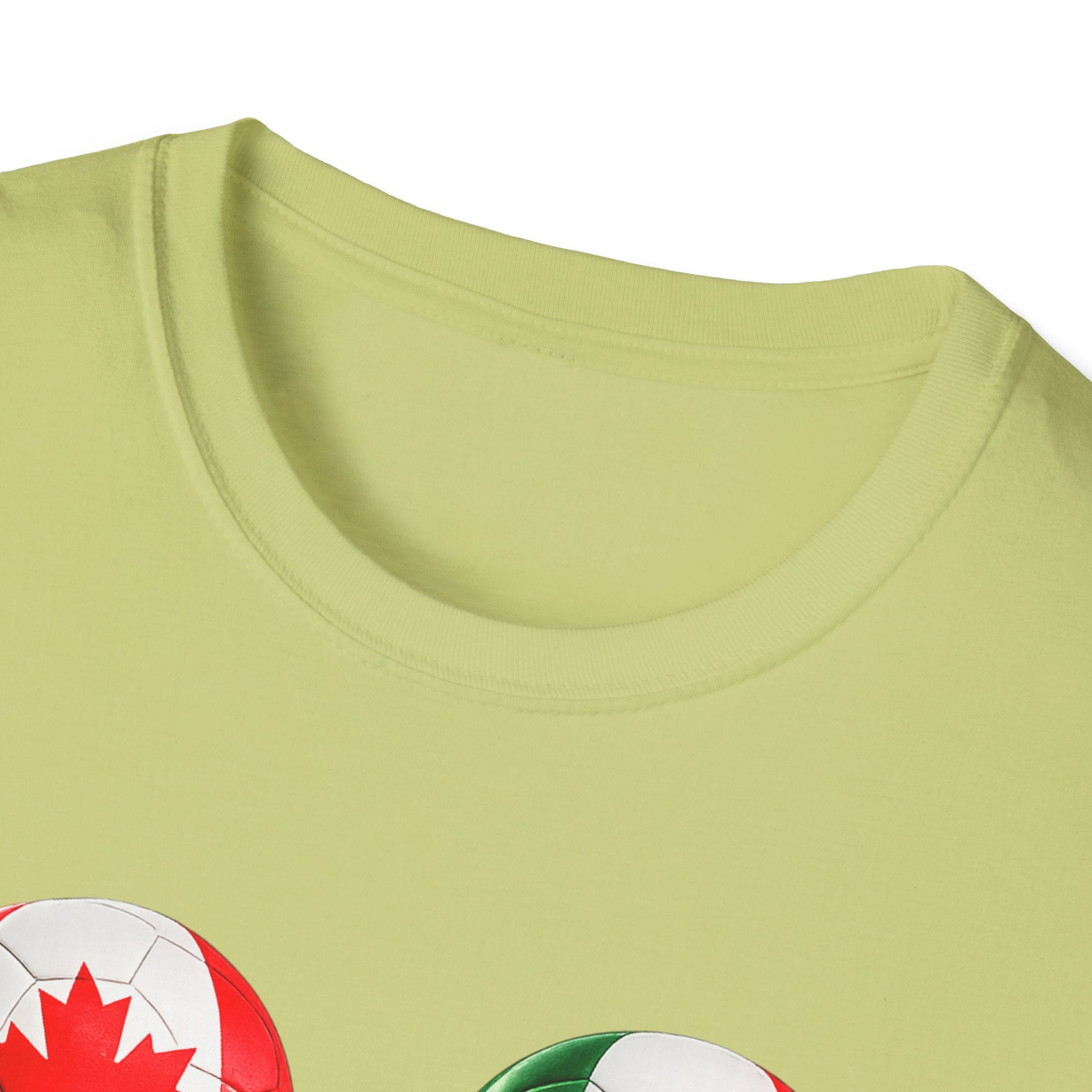 World Cup Trio Soccer Ball T-Shirt — USA Canada Mexico Flags