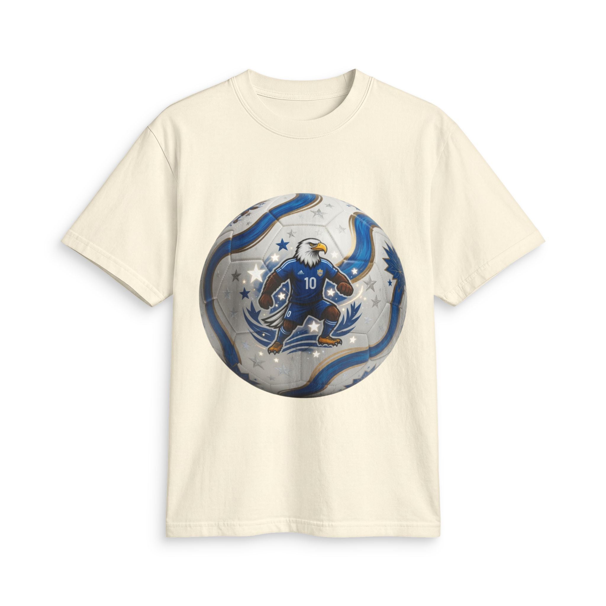 Soccer Eagle Graphic T-Shirt — Blue Team Player Design
