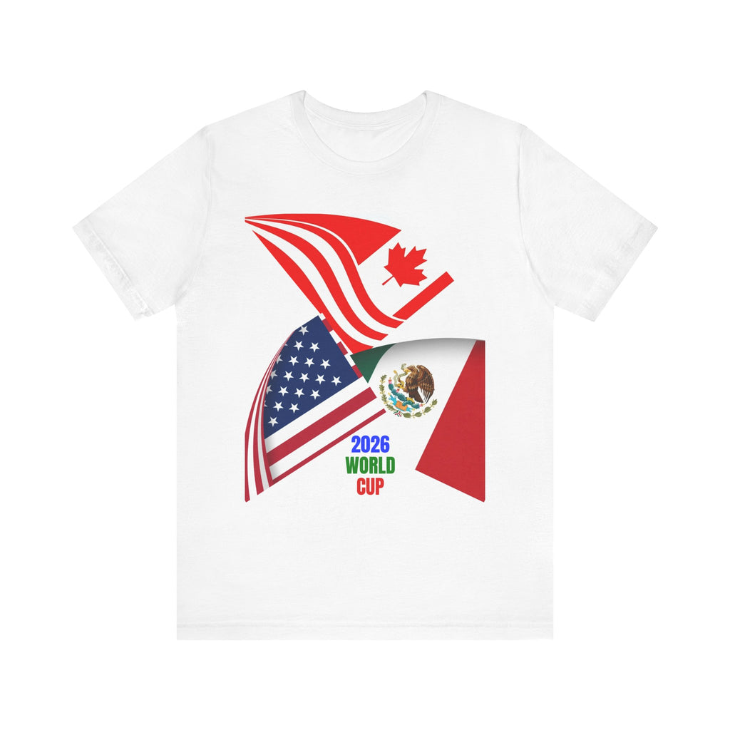 2026 World Cup USA Canada Mexico 3-Flags Tee
