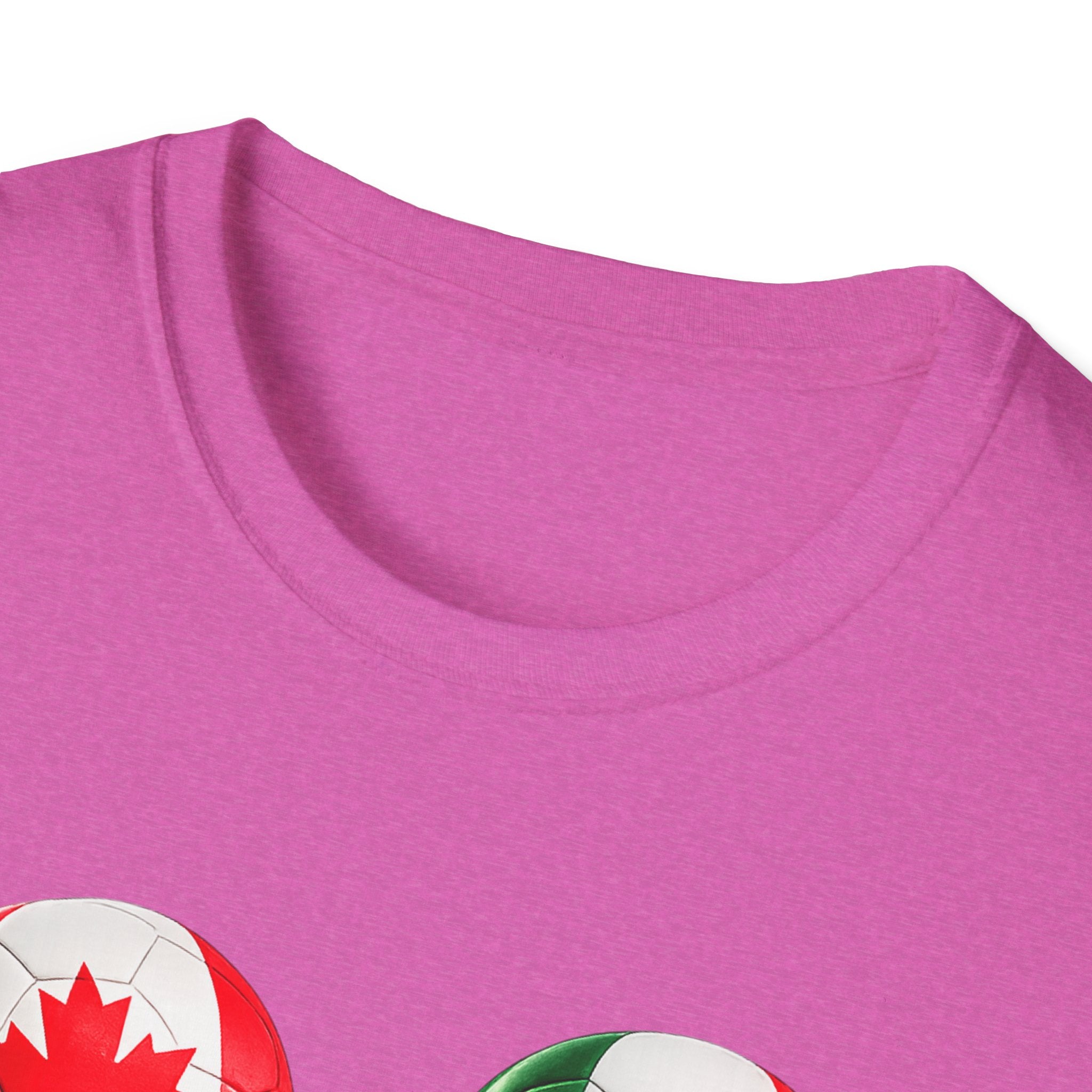 World Cup Trio Soccer Ball T-Shirt — USA Canada Mexico Flags