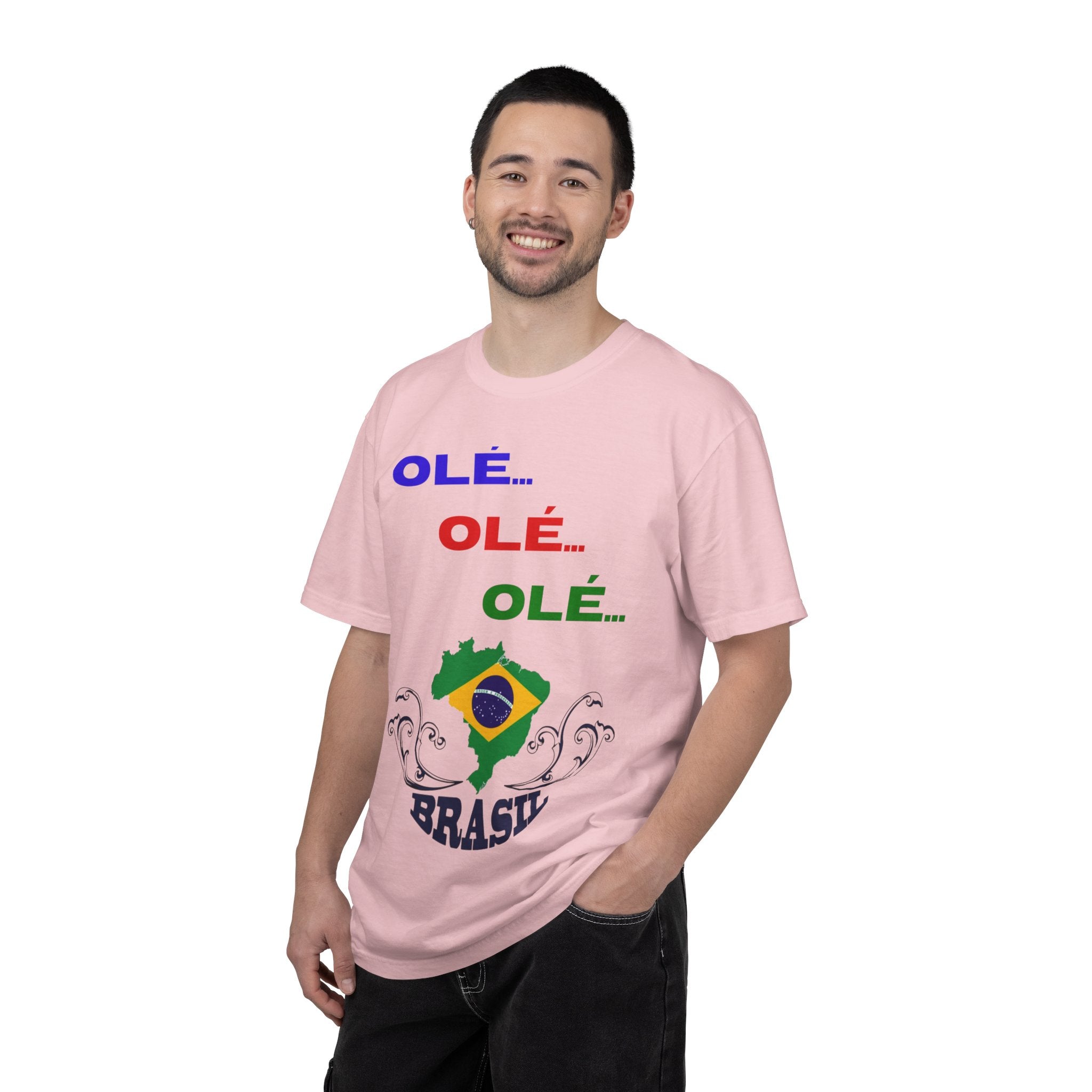Brazil Olé World Cup 2026 T-Shirt — Brazil Flag Map Soccer Fan Tee