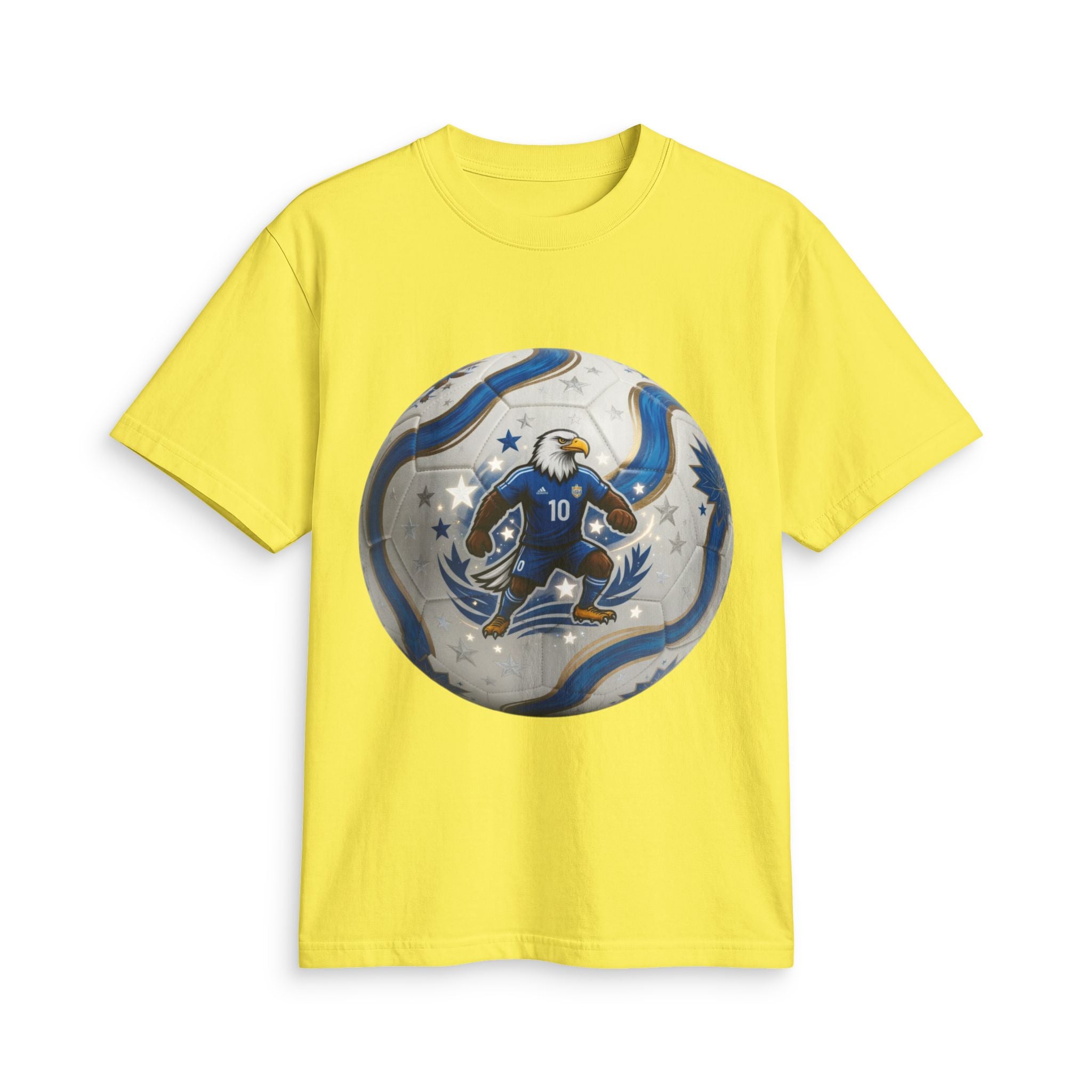 Soccer Eagle Graphic T-Shirt — Blue Team Player Design