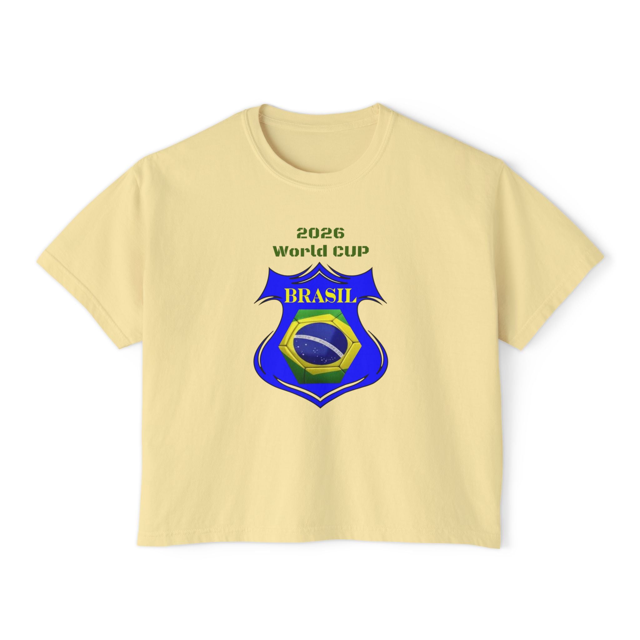 Brazil World Cup 2026 Crest Women's Boxy Tee