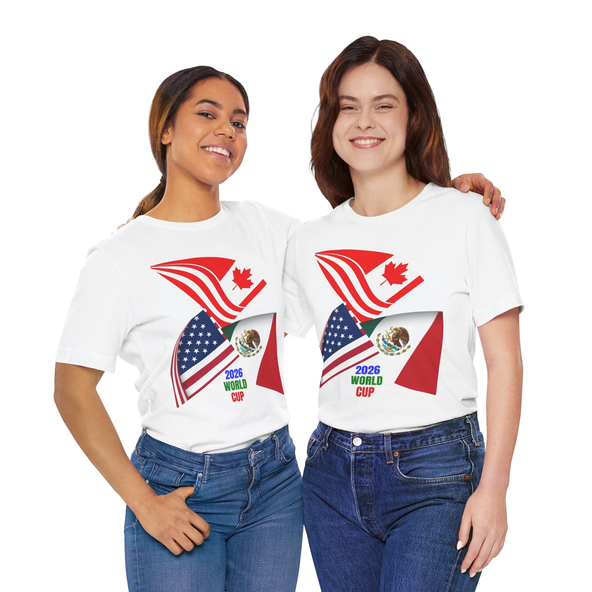 2026 World Cup USA Canada Mexico 3-Flags Tee