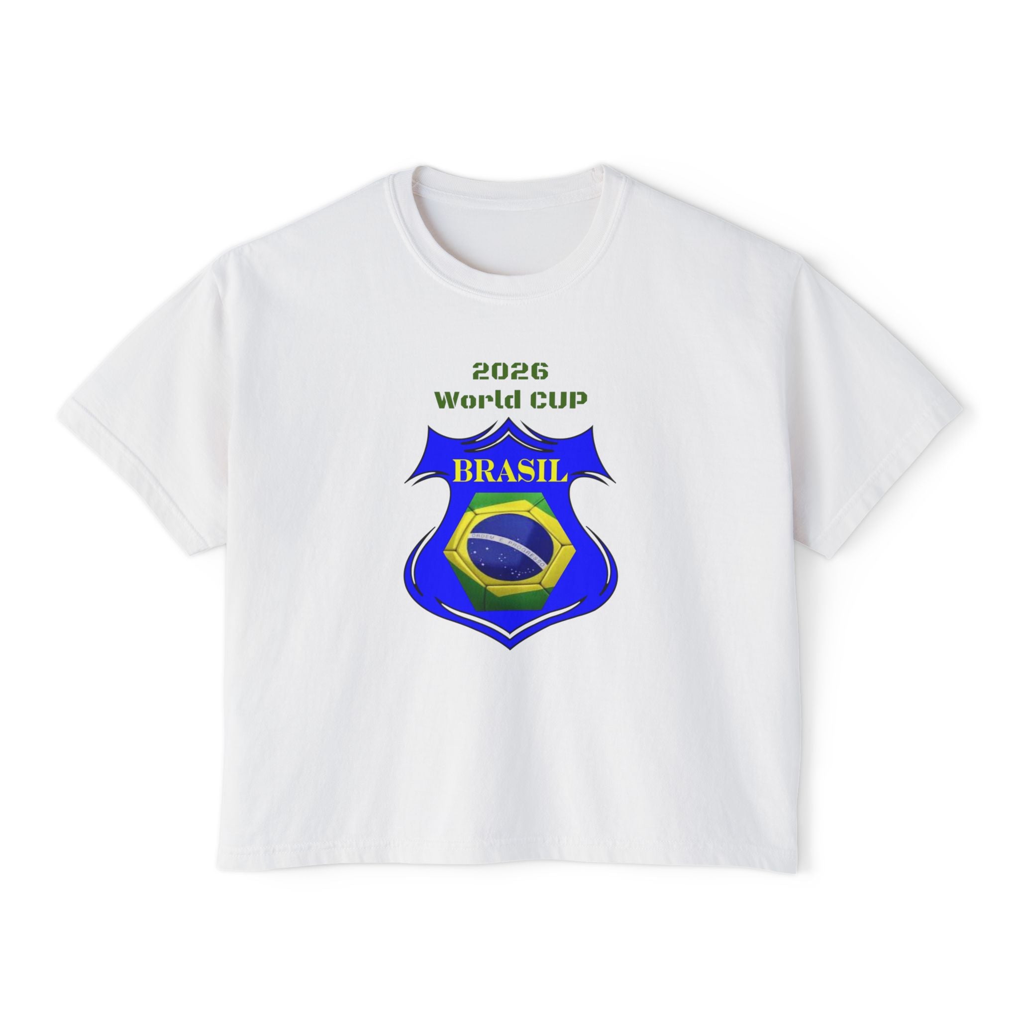 Brazil World Cup 2026 Crest Women's Boxy Tee