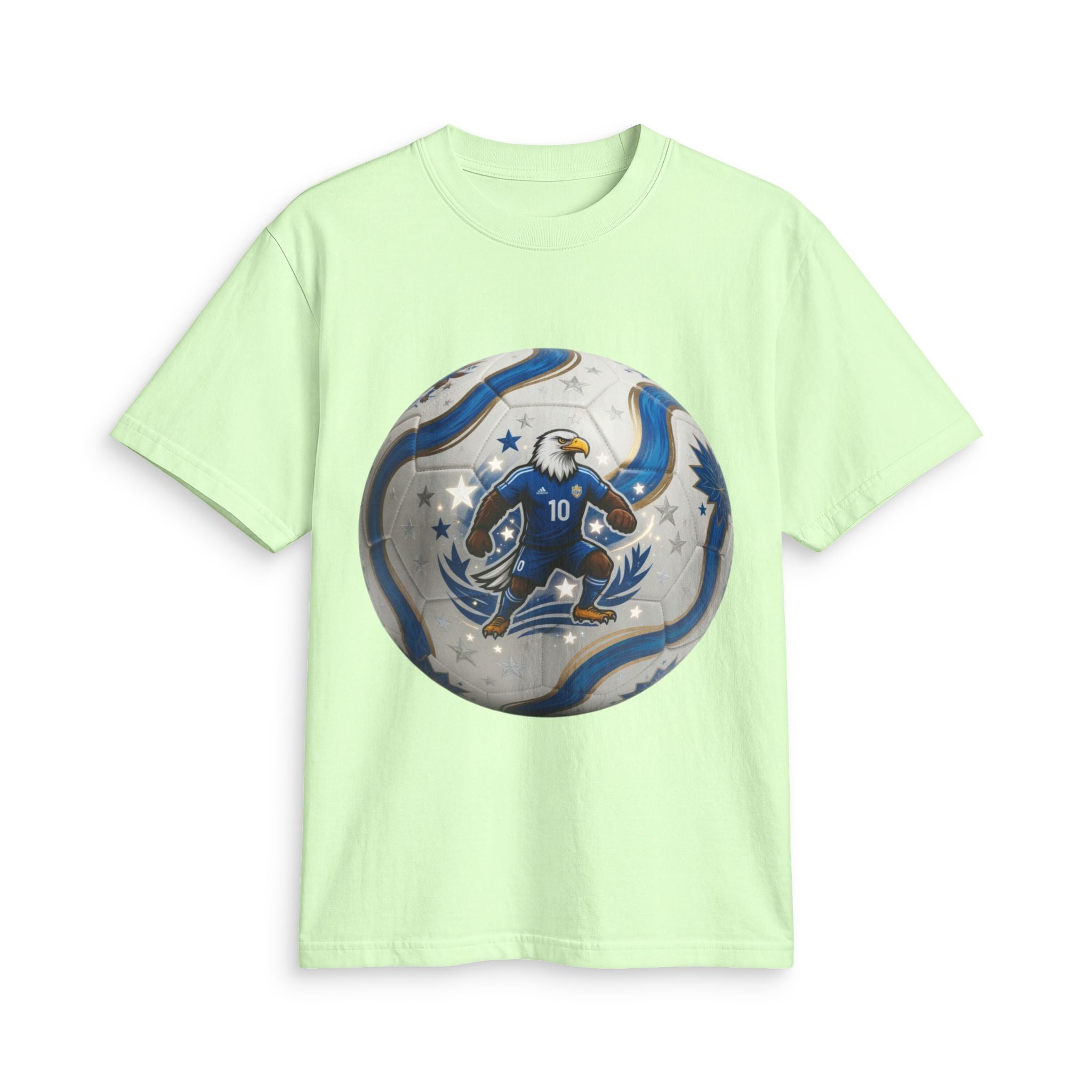 Soccer Eagle Graphic T-Shirt — Blue Team Player Design