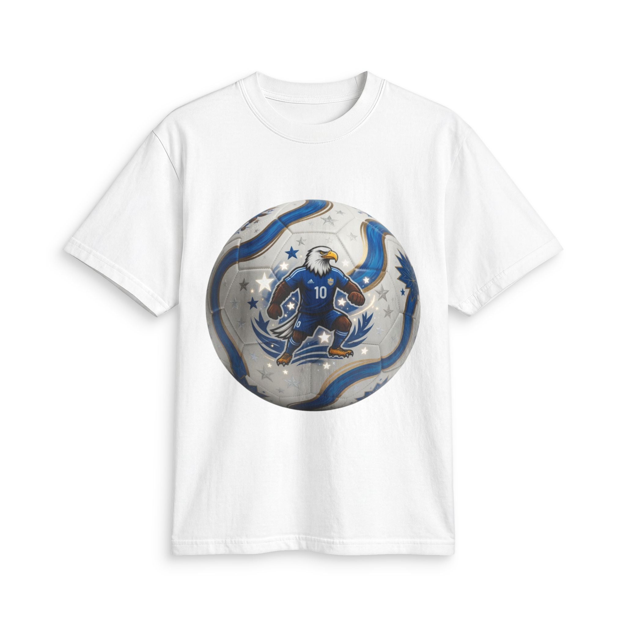 Soccer Eagle Graphic T-Shirt — Blue Team Player Design