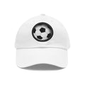 Soccer Leather Patch Dad Hat — Round Football Baseball Cap