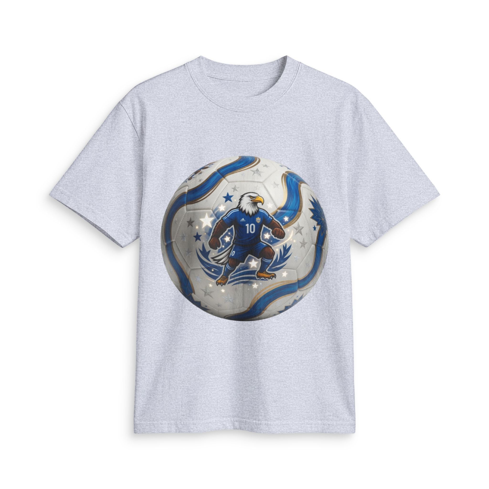 Soccer Eagle Graphic T-Shirt — Blue Team Player Design