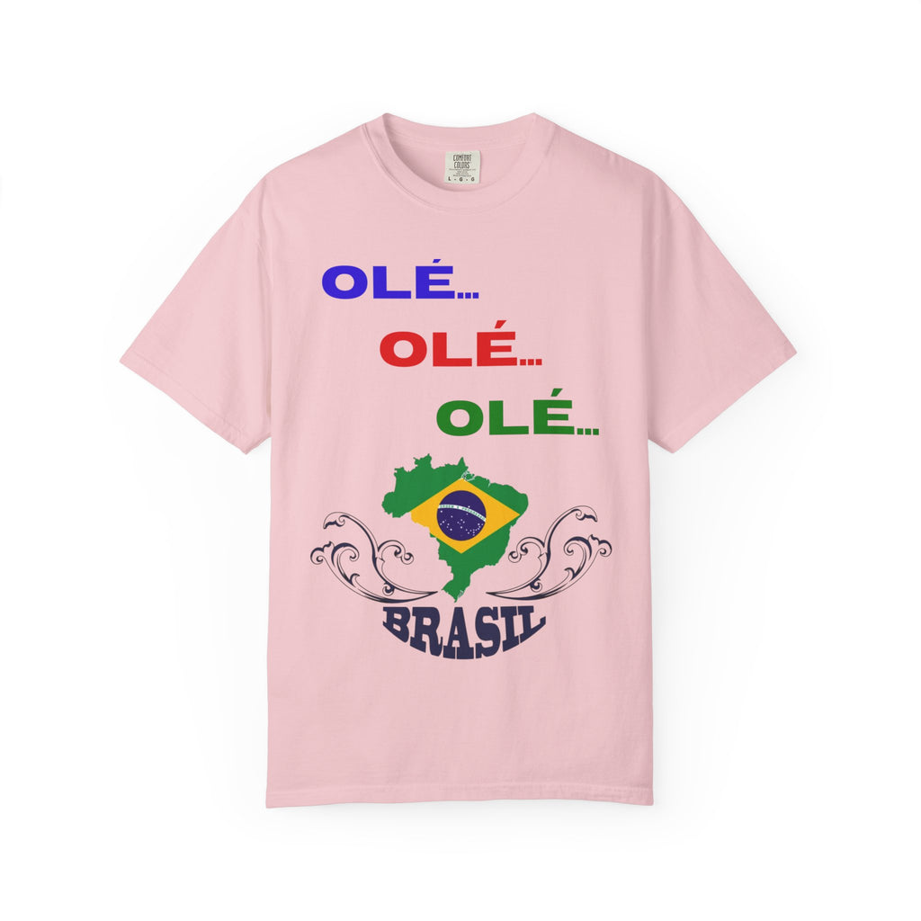Brazil Olé World Cup 2026 T-Shirt — Brazil Flag Map Soccer Fan Tee
