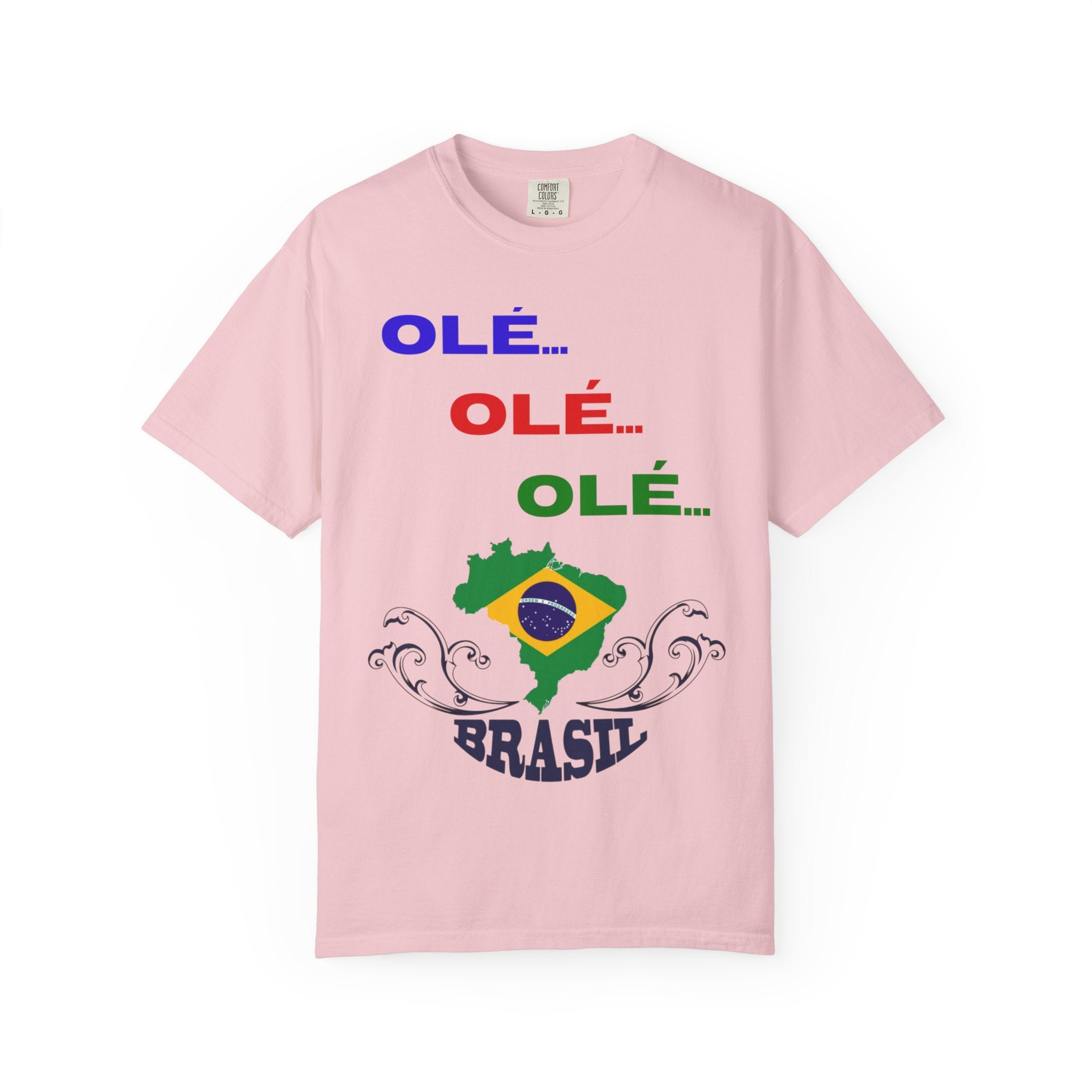 Brazil Olé World Cup 2026 T-Shirt — Brazil Flag Map Soccer Fan Tee