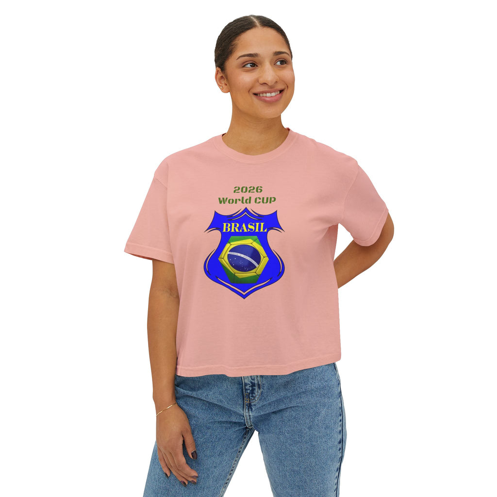 Brazil World Cup 2026 Crest Women's Boxy Tee