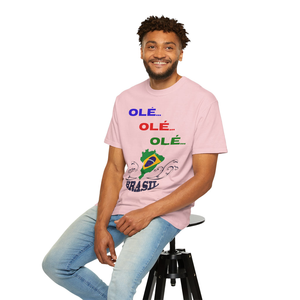 Brazil Olé World Cup 2026 T-Shirt — Brazil Flag Map Soccer Fan Tee