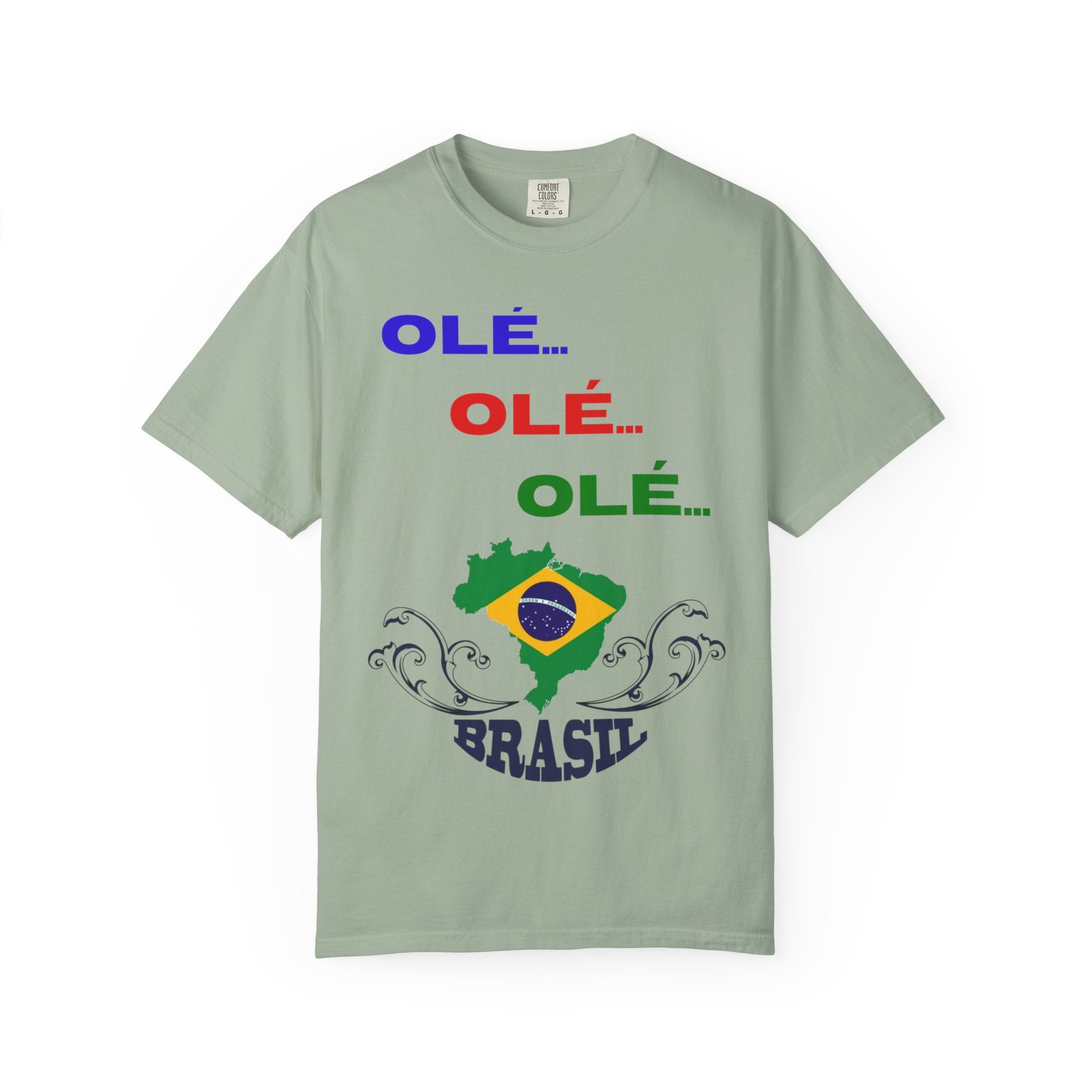 Brazil Olé World Cup 2026 T-Shirt — Brazil Flag Map Soccer Fan Tee