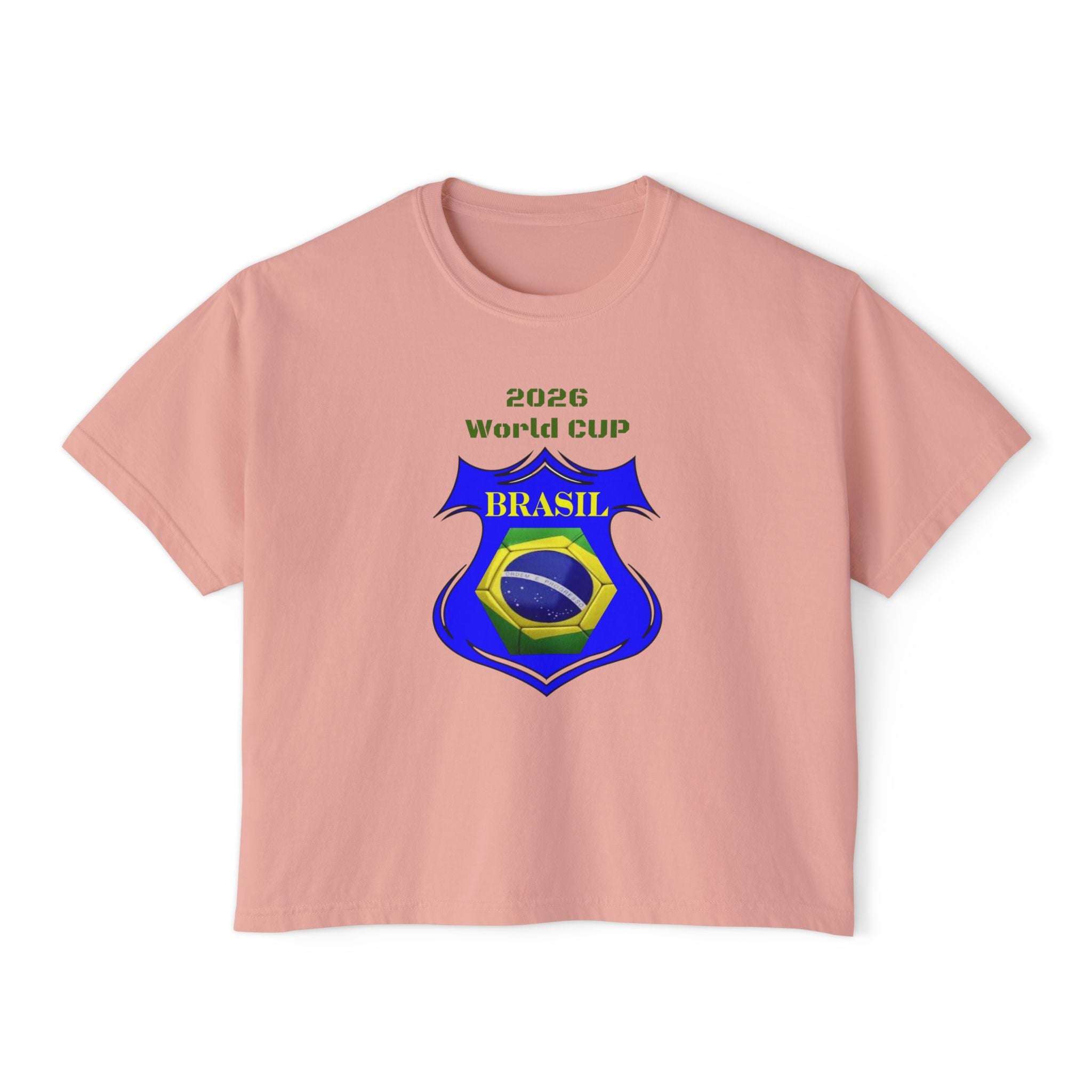 Brazil World Cup 2026 Crest Women's Boxy Tee